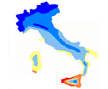 mappa italiana zone climatiche